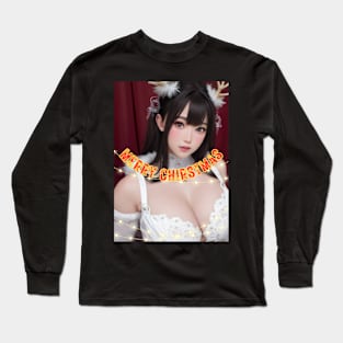 Merry Christmas Anime Girl Cosplay Xmas Cute Christmas Girl Long Sleeve T-Shirt